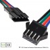 Conector Macho-Hembra 4 Pin RGB con Cable Plano 